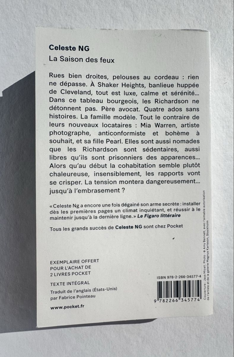 Libri: La Saison des Feux - Celeste Ng – Usato da Neuchâtel venduto da Elipshop 1