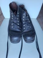 Antike Schweizer Armee Militär Lederschuhe