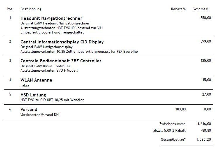 Navigation: BMW Headunit Navigationsrechner / NBT EVO / ID6 – Neuf (Voir description) à Dielsdorf par Empowered 9