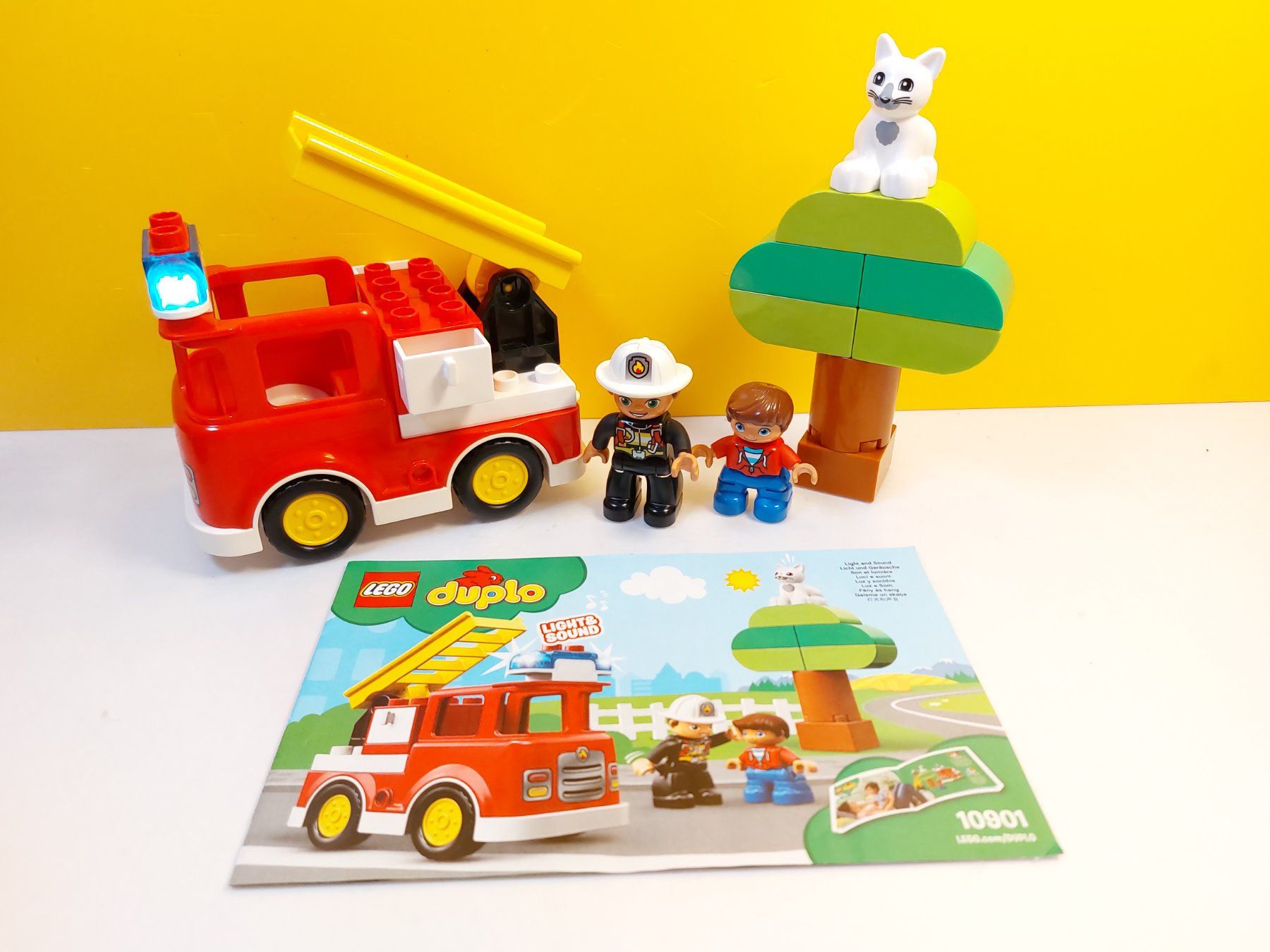 LEGO DUPLO 10901 Feuerwehrauto mit Licht & Ton Komplett + BA (Gebraucht ...