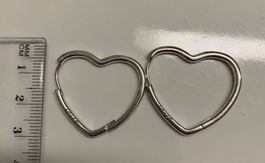 Sterlingsilber-Herzkreolen