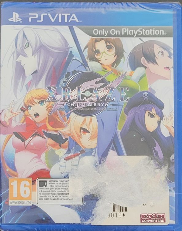 XBlaze Code: Embryo PS VITA SONY PLAYSTATION PSVITA BRAND NEW FACTORY SEALED
