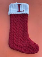 Christmas Stocking with embroidered "L" Monogram new 45cm