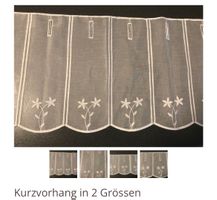 Kurzvorhang weiss gestickt Landhaus Frühling