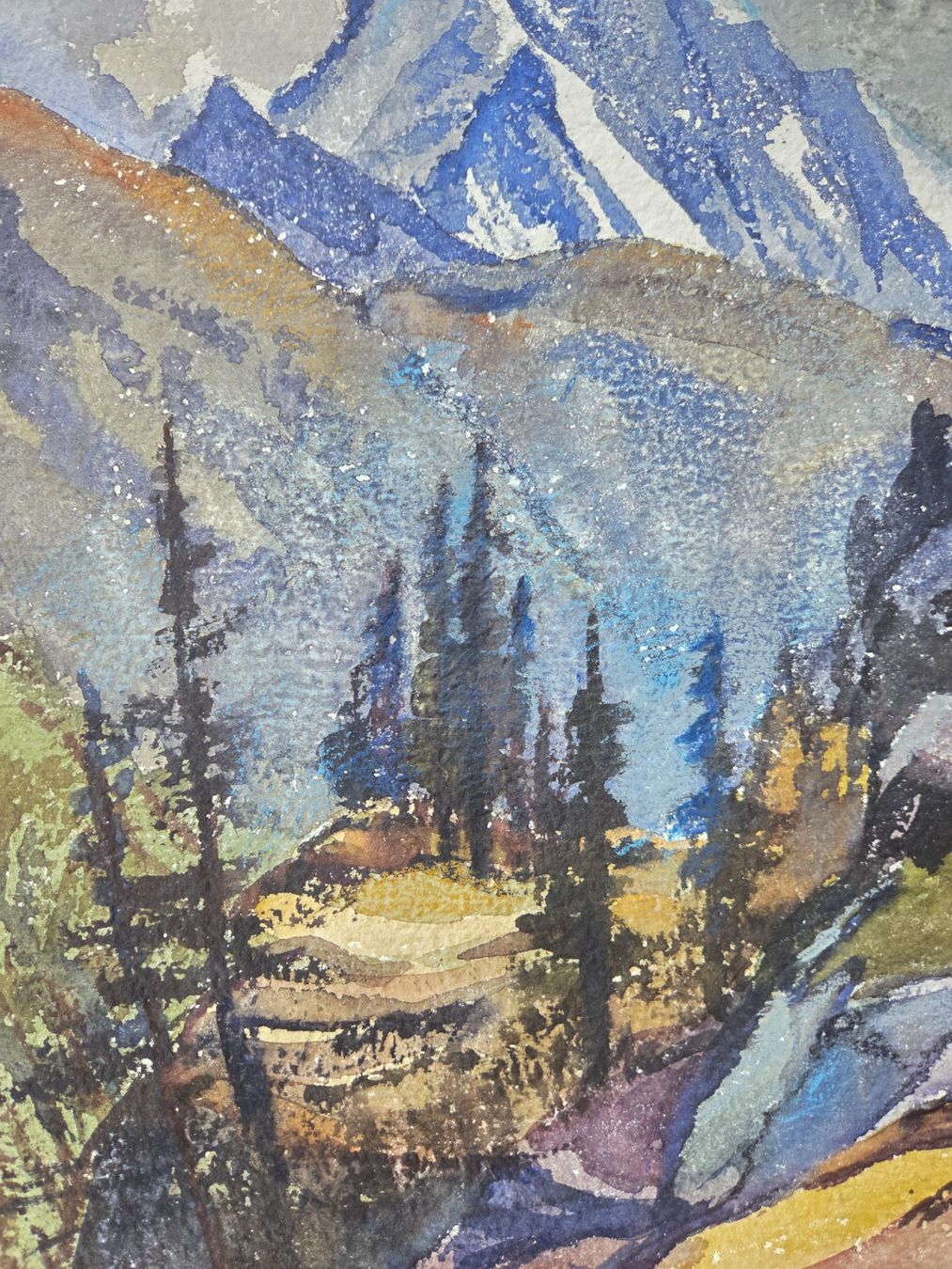 Dipinti: Aquarell Ferdinand Meyer-Streiff Matterhorn VS 1955 – Usato da Rheinfelden venduto da Badelus 1