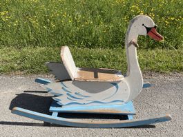 Wisa Gloria Schaukel Schwan Holz Vintage