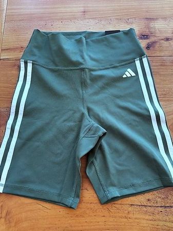 Neu und ungetragene Adidas Sport Tights grün-weiss, Grösse S