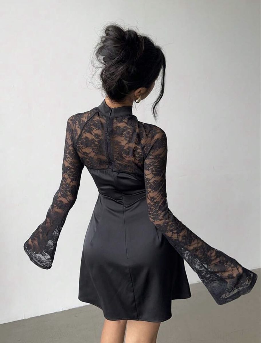 Shein Vestiti: Robe en satin et dentelle  – Nuovo (secondo la descrizione) da Attalens venduto da bazar_de_giada 2