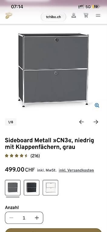 Commodes: Sideboard Metall grau – D'occasion à Regensdorf par rob_c7xr 3