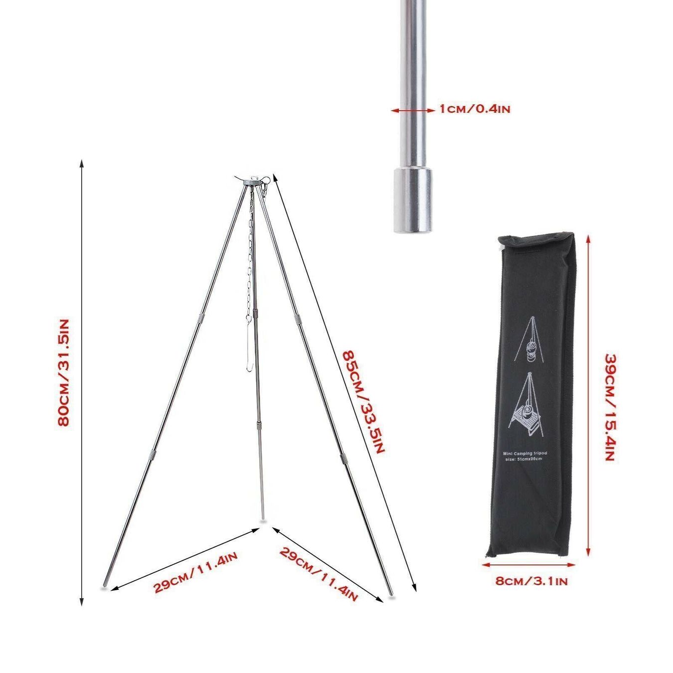 Trépieds & Accessoires: Kochen Camping Lagerfeuer Stativ – Neuf (Voir description) à Kirchdorf AG par Apost008 4
