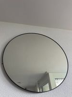 Large Round Wall Mirror – Black Frame