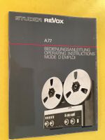 ReVox A 77 Bedienungsanleitung D, E, F