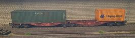 WAGON SGGRSS 80, DB, MARKLIN 47801, + PATINE