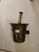 Antiker Mörser aus Messing mit Stössel, Vintage Top!