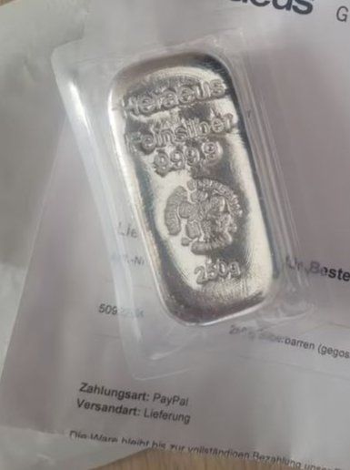 Metalli preziosi: Lingot 250g argent Heraus – Nuovo e nell'imballaggio originale da Courroux venduto da Hermes282