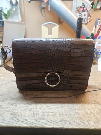 Umhaengetasche H&M Kroko Imitat  braun guter Zustand