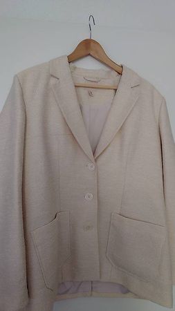 Clouddancer & Peach Dust  Blazer von H&M Collection Gr. 44
