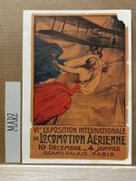 AK mt Werbung Flugzeug Ausstellung Paris 1919