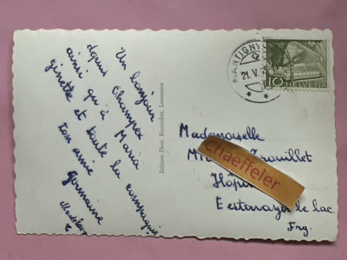 Cartoline postali: 1955 7833 Champex et le Grand Combin – Usato da Zürich venduto da Chaeffeler 1