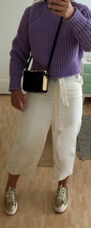 H&M cropped Pulli / Pullover (S), fliederfarben / lila, S 36