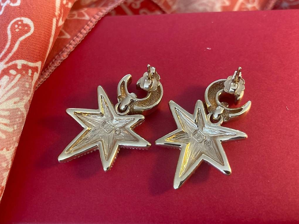 Orecchini pendenti & Orecchini a lobo: Ohrstecker sternförmig, mit Strass – Usato da St. Gallen venduto da jbr_q7tx 2