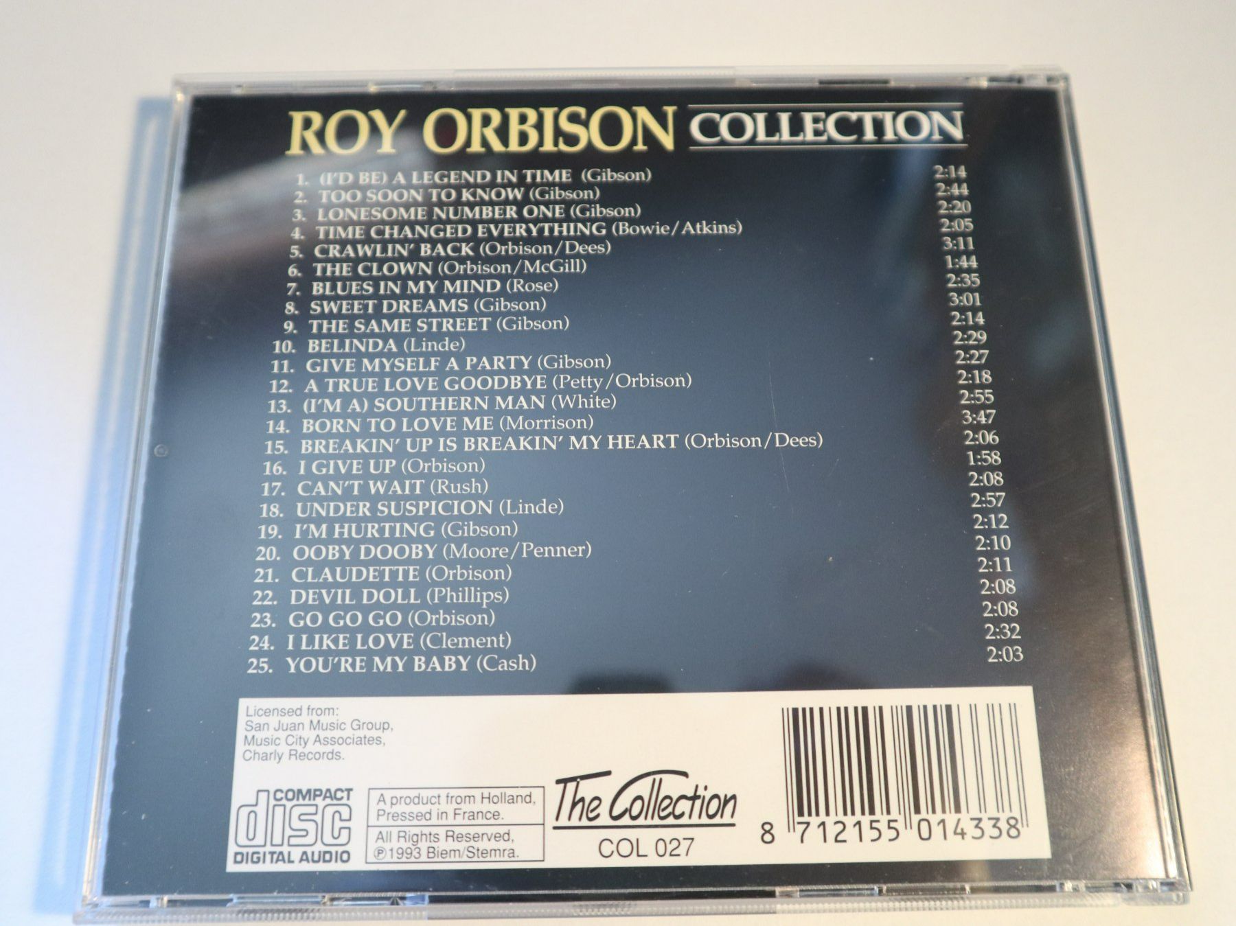 CD: CD Roy Orbison Collection 25 Songs – Usato da Eschenbach SG venduto da Astalavista 1