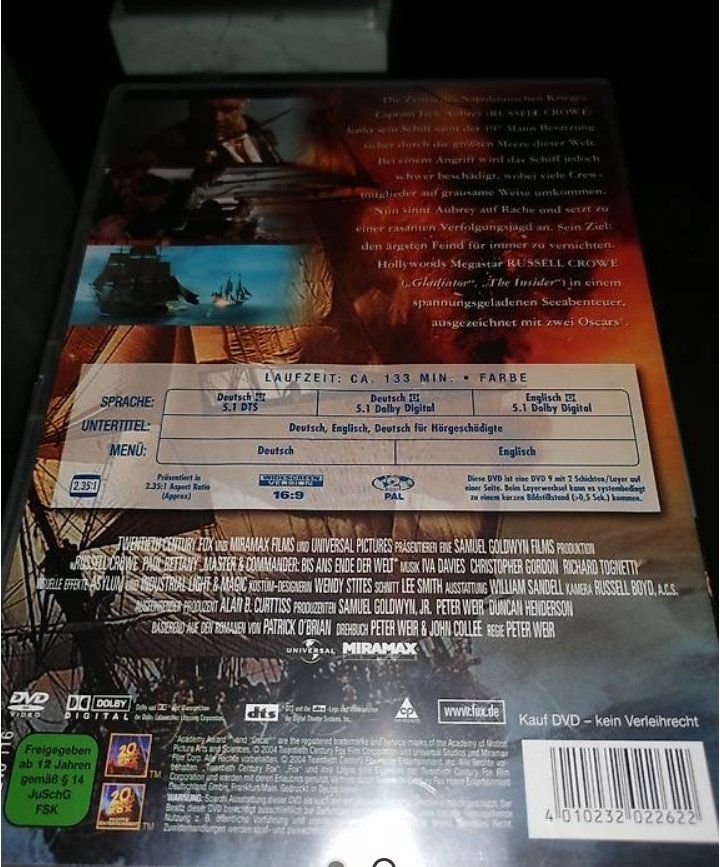 Tutti i DVDs: Master and Commander – Usato da Einsiedeln venduto da lan_2vrp