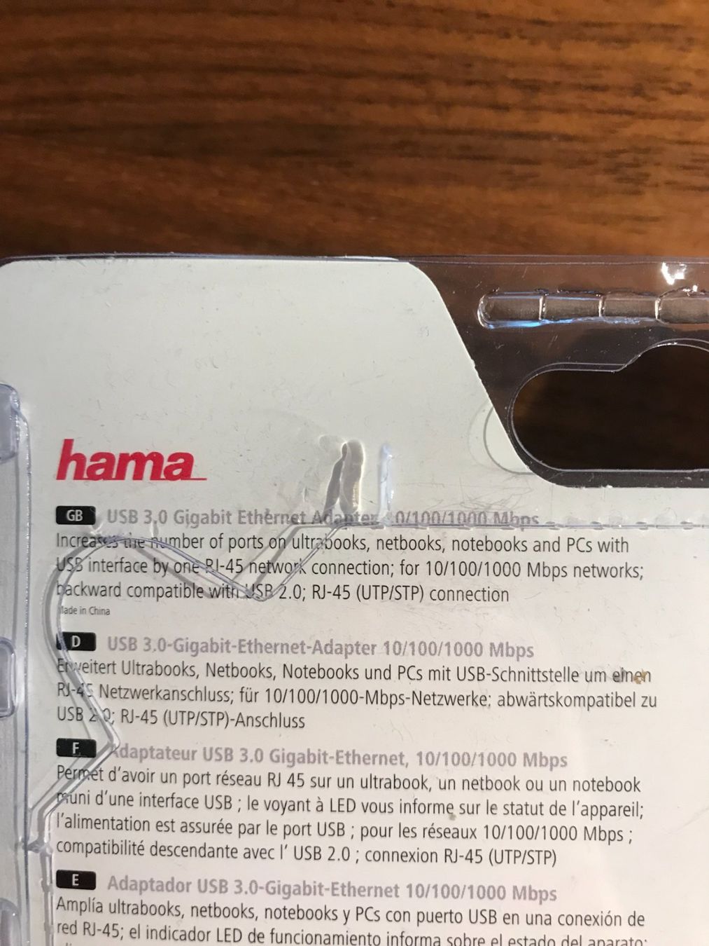 Hama Unità & Adattatore: USB 3.0-Gigabit-Ethernet-Adapter 10/100/1000Mbps – Nuovo e nell'imballaggio originale da Dietwil venduto da daro02 4