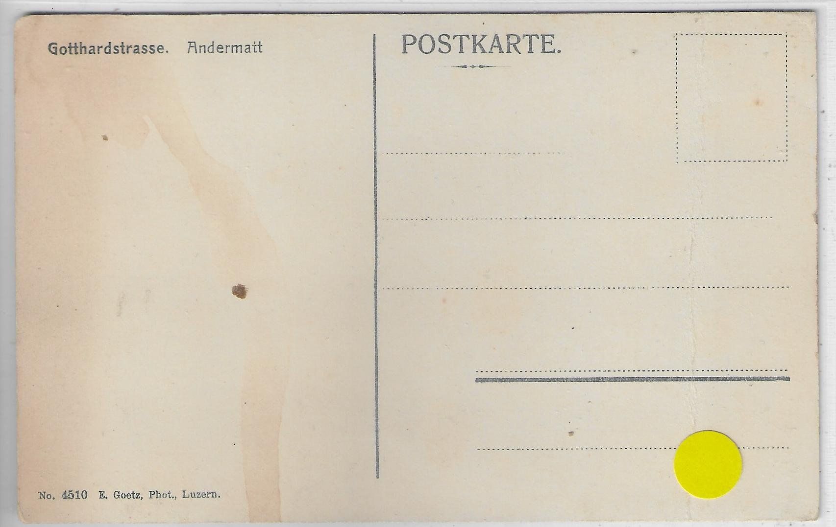 Cartoline postali: Gotthatdstrasse - Andermatt - Litho – Difettoso da Ettingen venduto da Kartenplanet 1