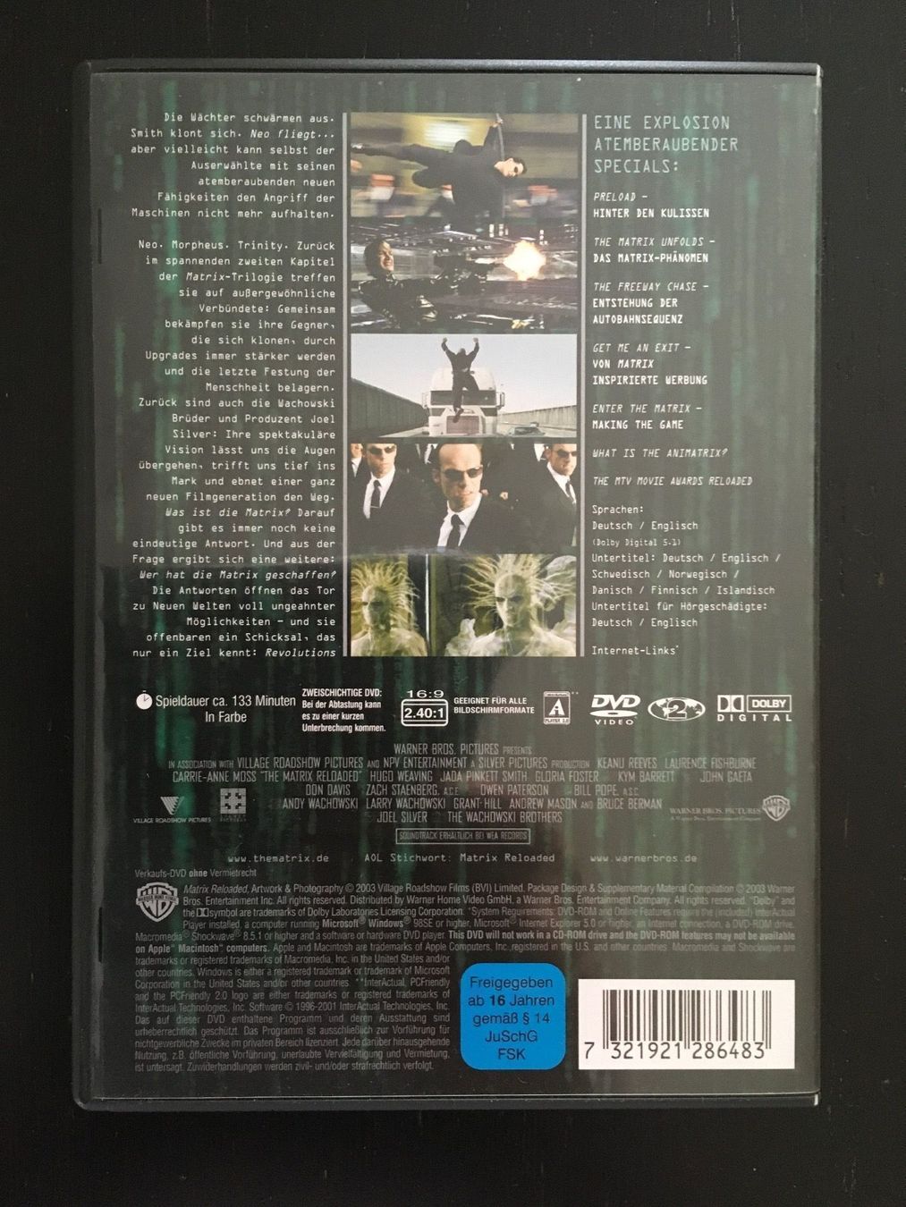 Tutti i DVDs: DVD Matrix Reloaded – Usato da Regensdorf venduto da scheissspiel 1
