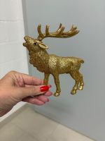 Rentier goldfarben glitzernd Weihnachtsdekoration Deko