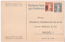 PK Privatzudruck Doetsch, Grether & Cie AG Basel, ungelaufen