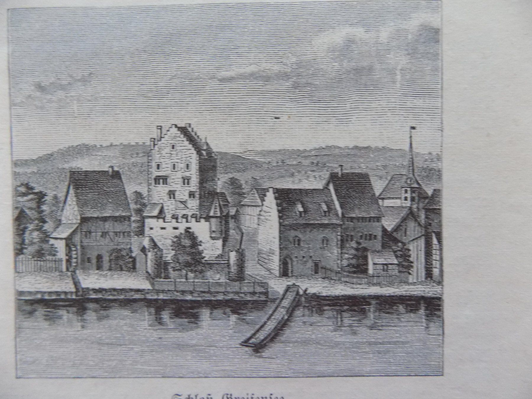 Incisioni: Schloss Greifensee Xylographie – Usato da Risch venduto da Antikfee 1