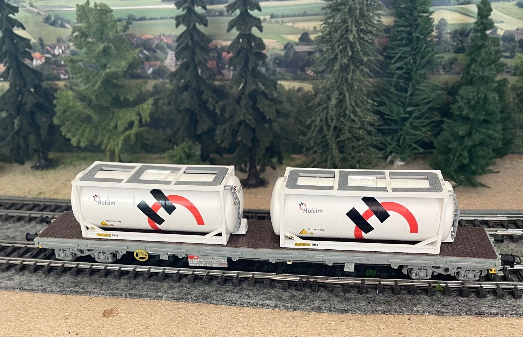 Märklin Trains électriques: Märklin Flachwagen "Holcim" – D'occasion à Blumenstein par Ritschi 1