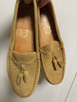 Damen Slipper Wildleder braun mit Quasten Grösse 40 neu