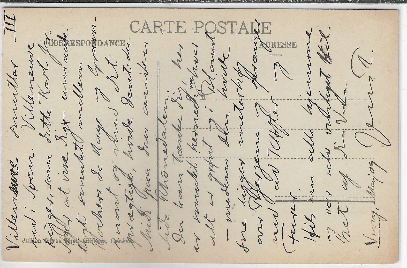 Cartoline postali: Villeneuve et la Dent du Midi - Litho – Usato da Ettingen venduto da Kartenplanet 1