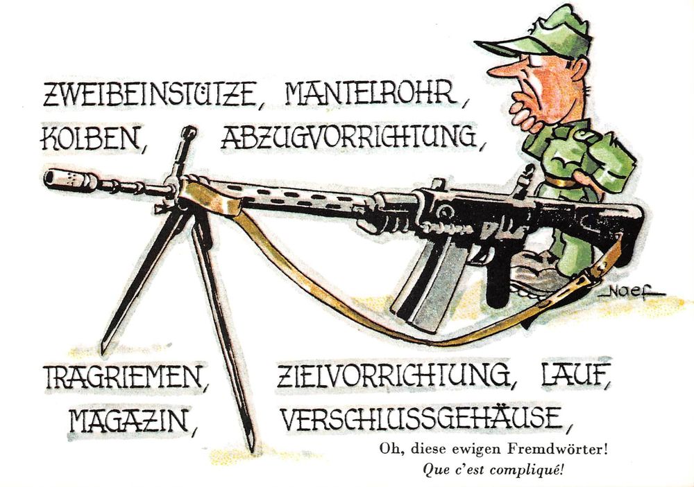 Militär Humor, Soldat Maschinengewehr (Gebraucht) in Ottikon b.Kemptth ...