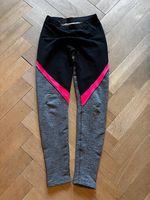 Trainingshose Grau-schwarz-pink Gr 164 