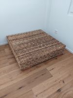 Lounge Rattan Tisch quadratisch braun geflochten guter Zusta