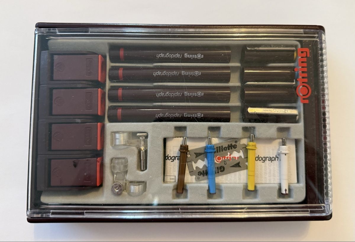 Rotring Penna & Evidenziatori: Rotring Rapidograph Set 4 Stifte gute Zustand – Usato da Oetwil an der Limmat venduto da TOP15
