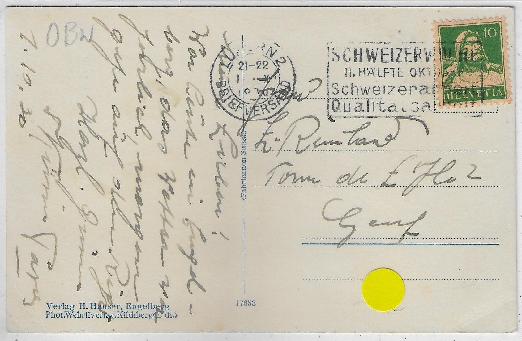 Cartoline postali: Engelberg mit Spannöter und Titlis – Usato da Ettingen venduto da Kartenplanet 1