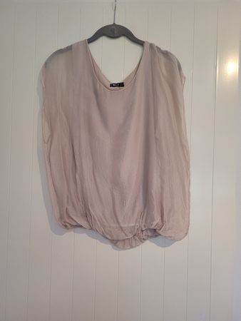 Top leggero seta beige tg. S, estate, perfetto stato