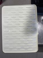 Dish Drying Mat White Silicone Good Condition