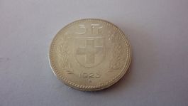 Uralter Fünfliber 1923 , sehr schön+
