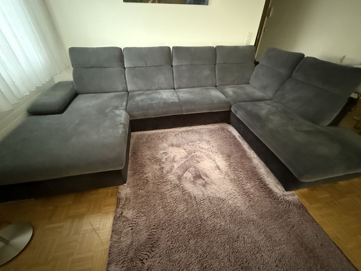 Sofas: Wohnlandschaft grau U-Form mit Bettfunktion gebraucht – Gebraucht aus Schaffhausen von Lutka01 5