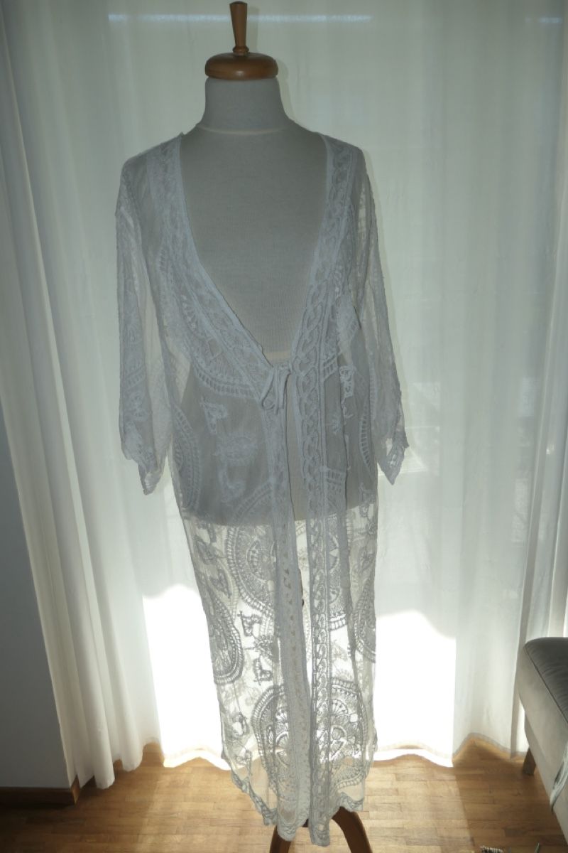Arte internazionale: Damen Beach cover up boho weiss SpitzeGrösse S/M – Usato da Kriens venduto da phi_l95v