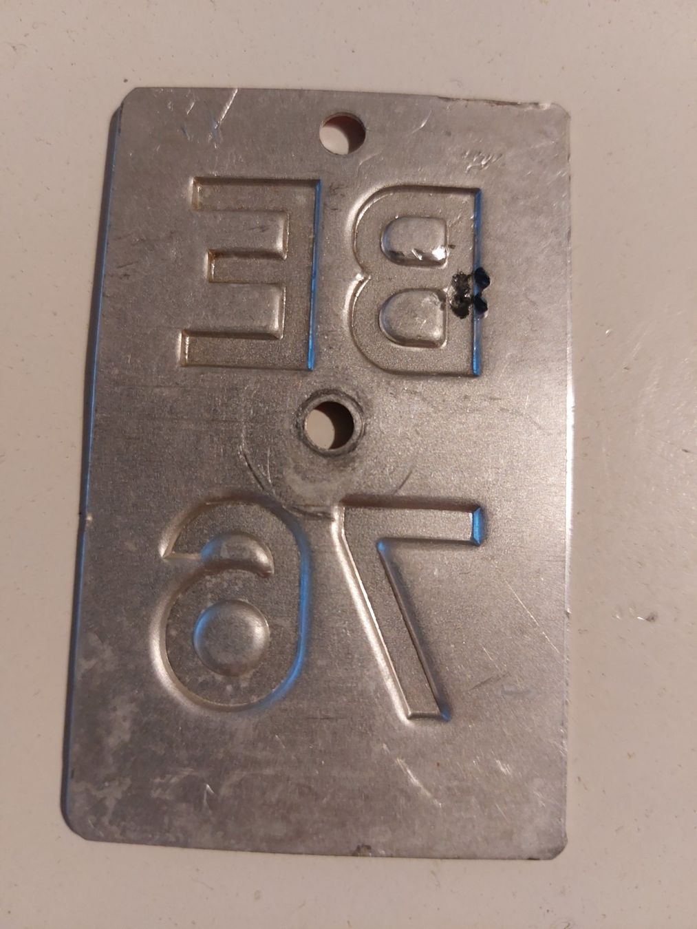 Sachs Insegne: Velonummer BE 76 plaque Velo – Usato da Schenkon venduto da Uhu007 1