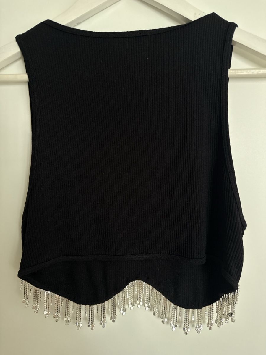 Zara Top: Zara Oberteil Schwarz Glitzer Grösse M/L – Usato da Zürich venduto da runnerinswitzerland 1