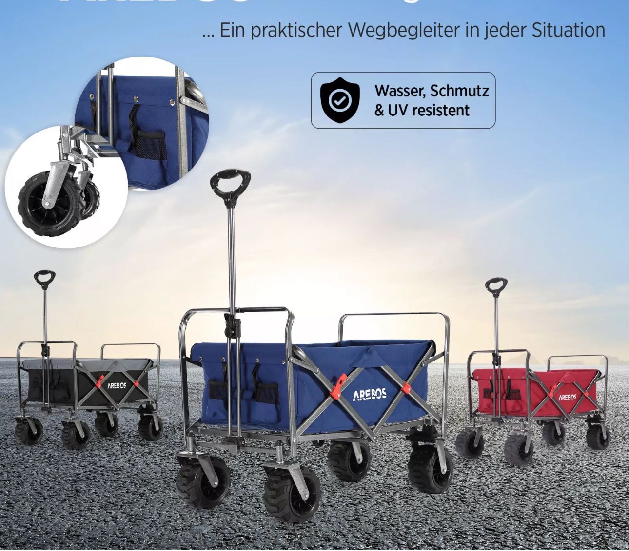 Carriole: Stabile Bollerwagen ohne Dach – Nuovo e nell'imballaggio originale da Amriswil venduto da JaJa-Express 4