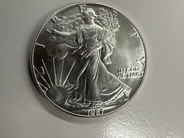 1 Unze Silber American Eagle 1987